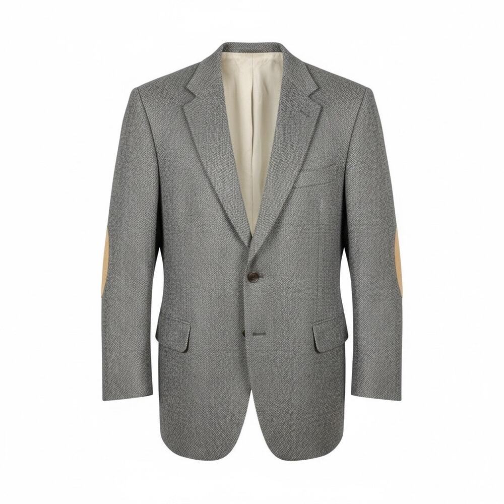 Vintage Allyn St. George Men's Gray Tweed 100% Wool Made in USA Sport Coat- 46R‎